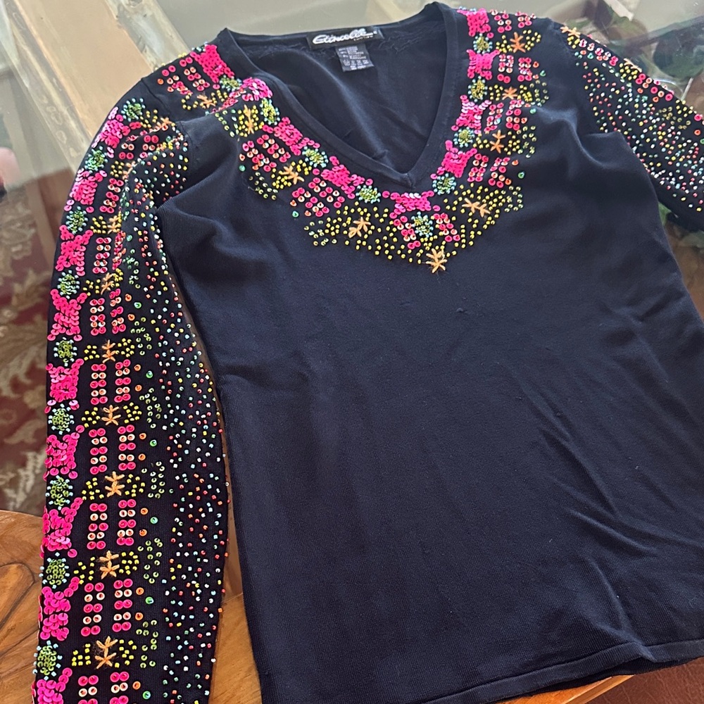 Etincelle Couture Vintage Black Top